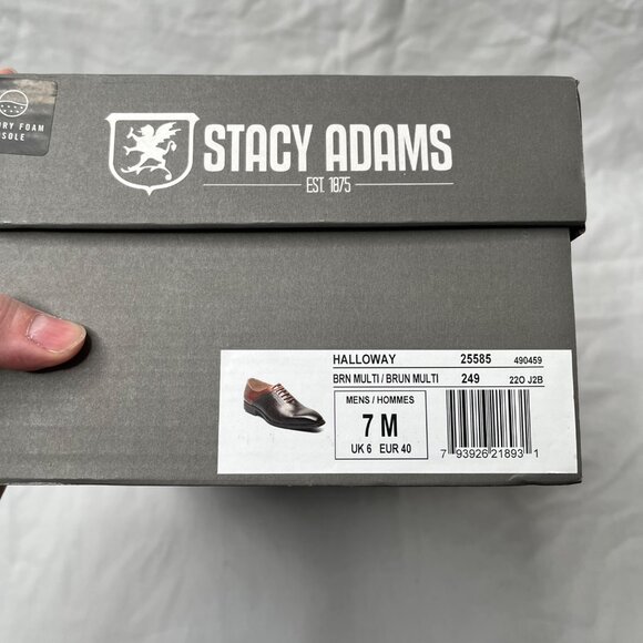 Stacy Adams Mens Shoes Halloway Plain Toe Oxford Brown Leather 7 M main image 10